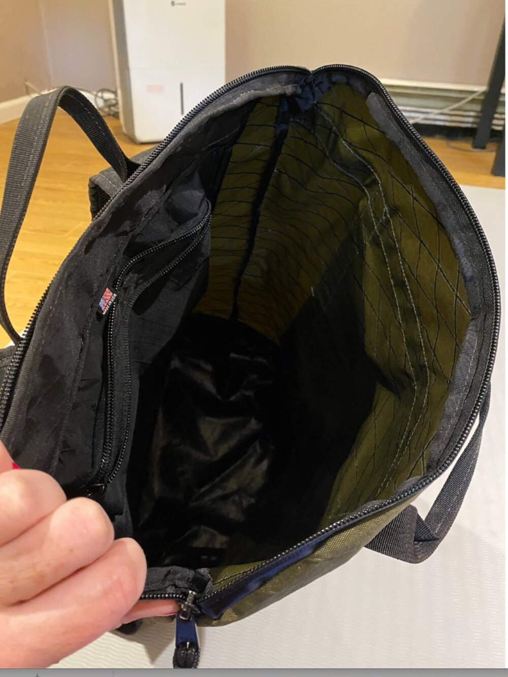 Flowfold Backpack: Olive Green and Black NEVER USED! - Picture 11 of 12